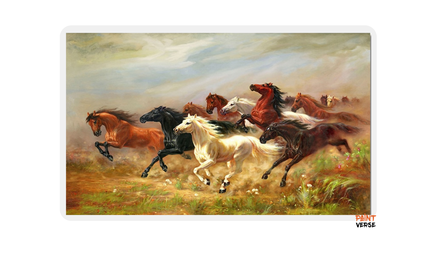 Wild Horses Animals Poster Canvas Wall Art Painting Prints Picture For Living