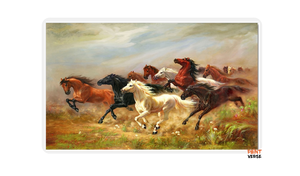 Wild Horses Animals Poster Canvas Wall Art Painting Prints Picture For Living