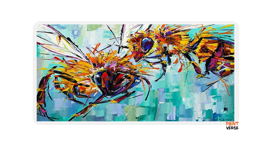 Two bees Oil Painting Canvas Art Painting Posters and Prints Cuadros Wall Art