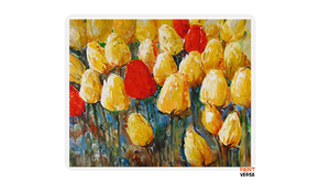 Monet hand-painted modern abstract oil painting romantic flower tulip