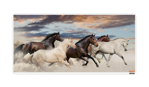 European Running Horses Animal Landscape Painting on Canvas Wall Art Picture