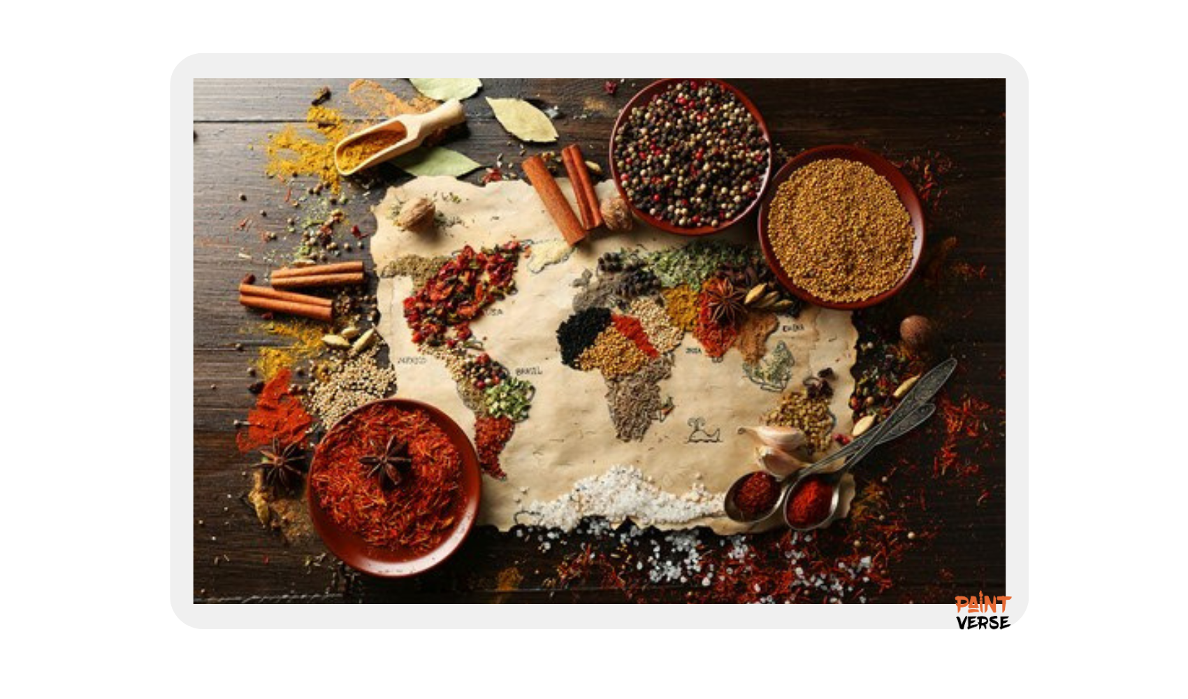 Grains Spices World Map Kitchen Canvas Painting Cuadros Scandinavian Posters and Prints