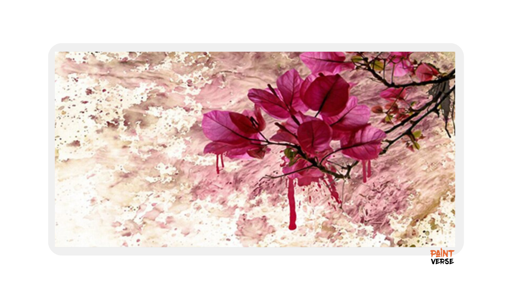 Modern Abstract Frameless Red Flower Landscape Oil Painting HD Print on Canvas Wall