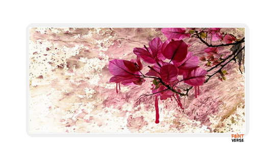 Modern Abstract Frameless Red Flower Landscape Oil Painting HD Print on Canvas Wall