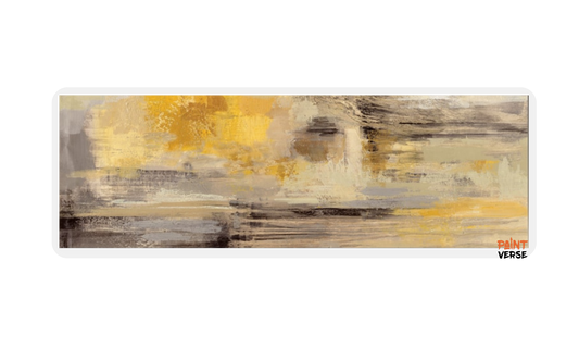 Abstract Yellow Oil Painting on Canvas Posters and Prints Modern Scandinavian