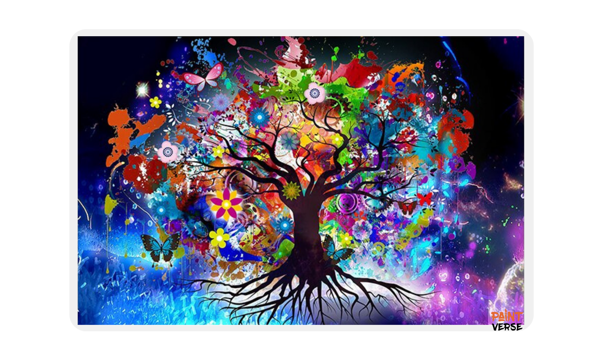 Abstract Colorful Life Tree Canvas Painting Modern Nordic Flowers Plant Posters