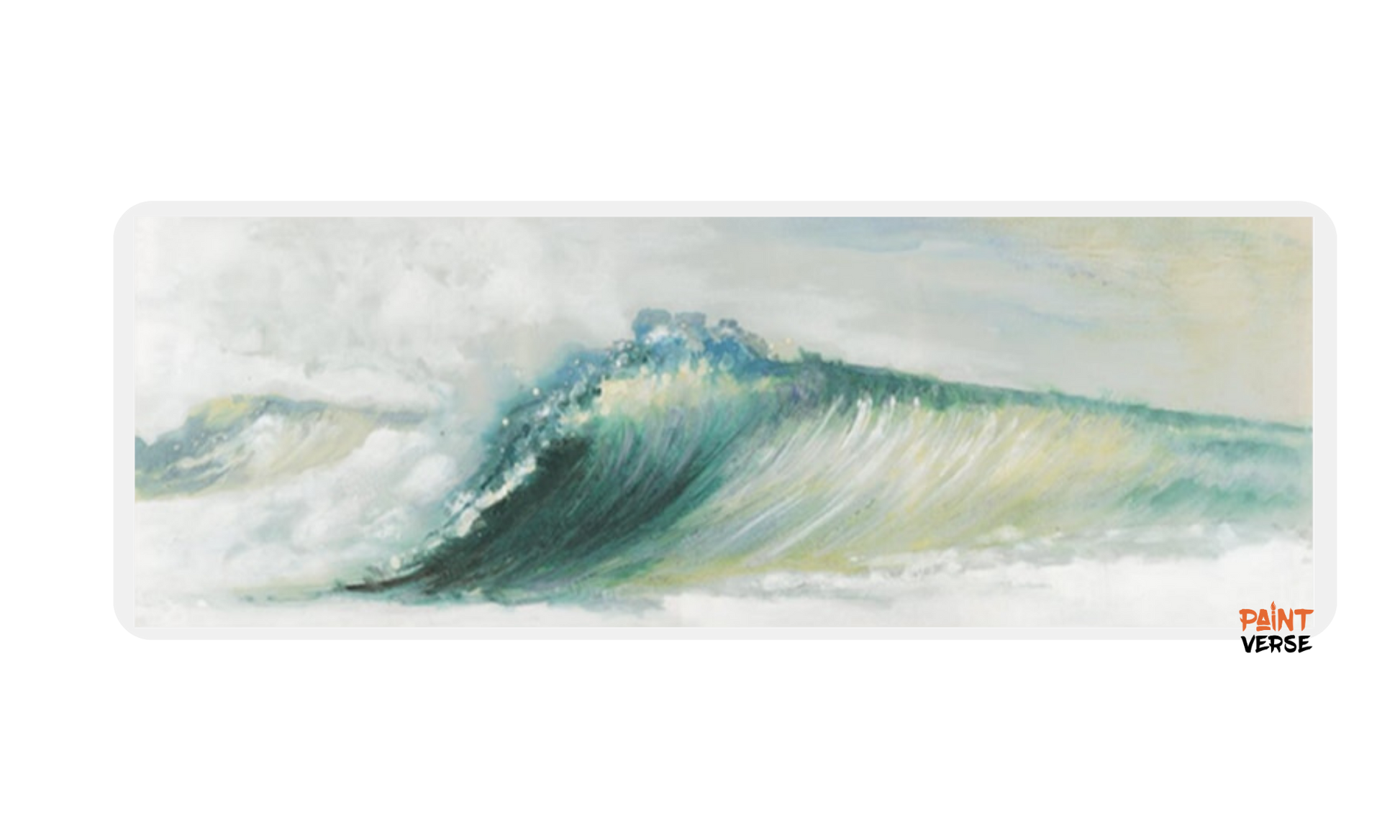 Green Ocean Sea Waves Canvas Seascape Painting Cuadros Abstract Modern Poster