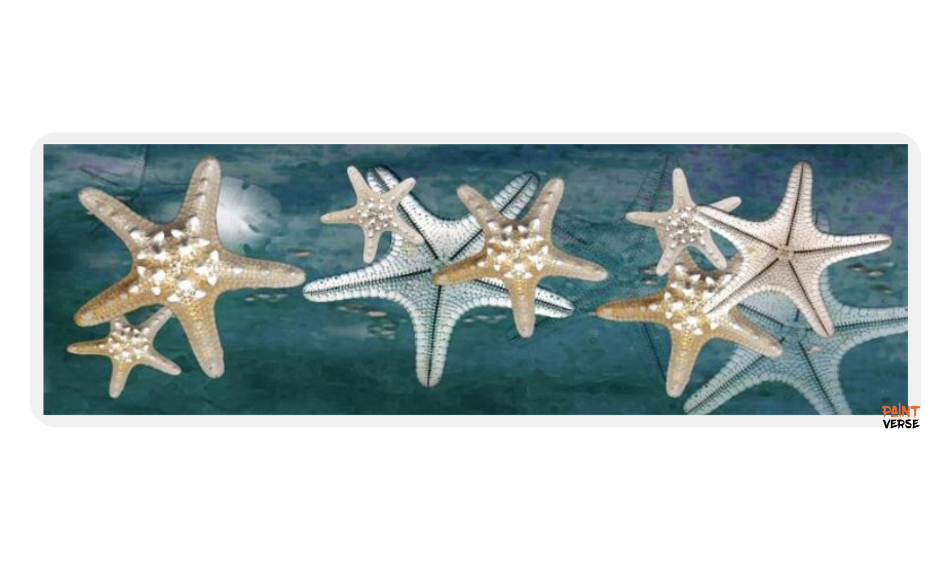 Print Canvas Art Abstract Still Life Starfish on Lake Seascape Oil Painting