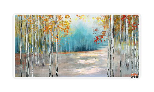 Abstract Colorful Birch Trees Canvas Painting Modern Nordic Plant Posters