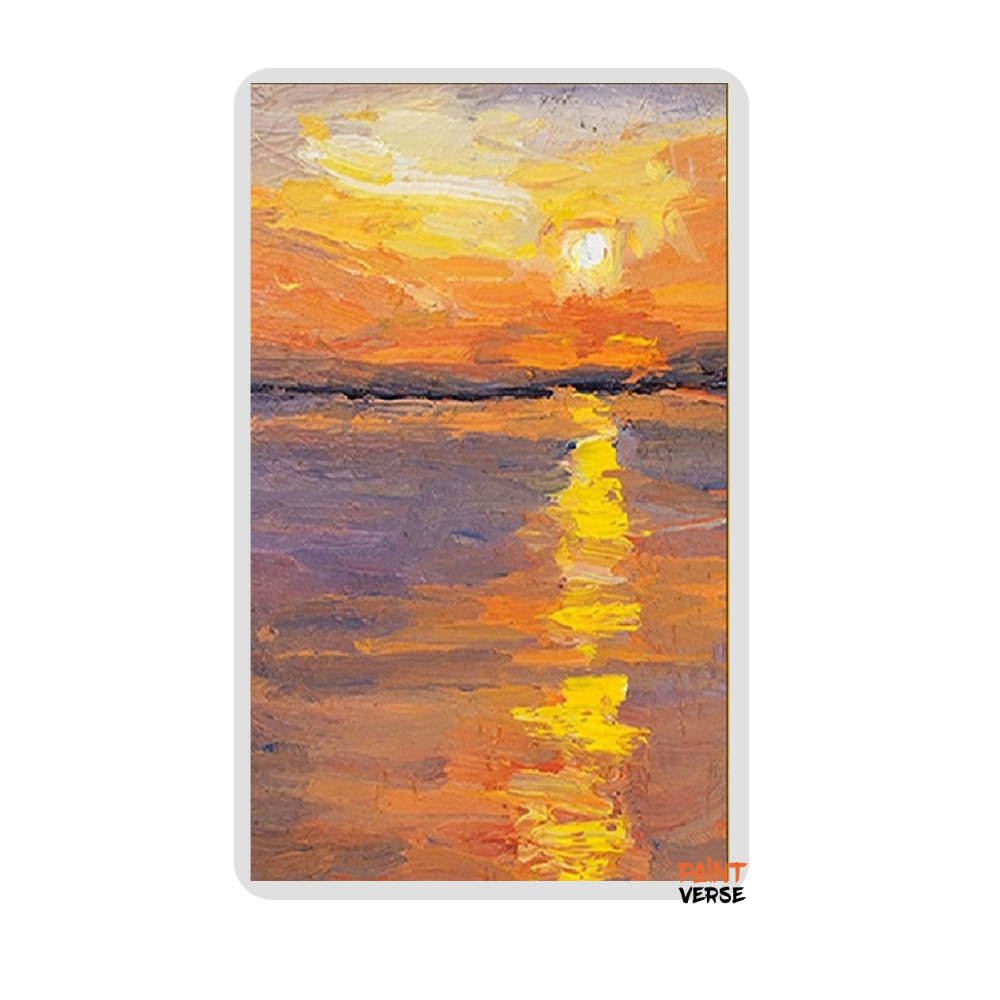 Original Handmade Color Knife Oil Painting Abstract Ocean