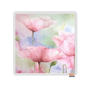 YWDECOR Big size Pink and White Poppy Flowers Print Modern Canvas Painting Poster