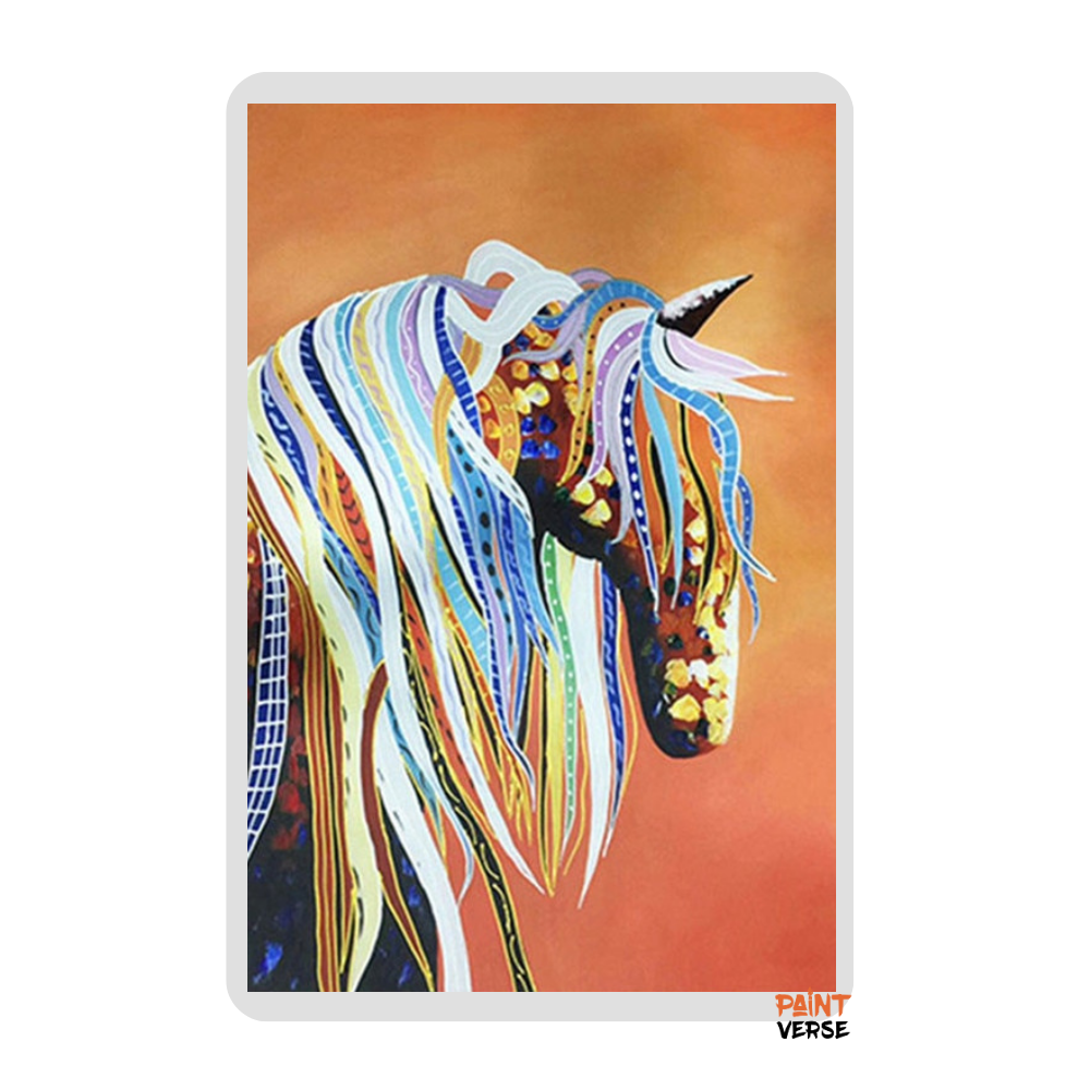 Hand-made modern horse oil painting modern living room lively