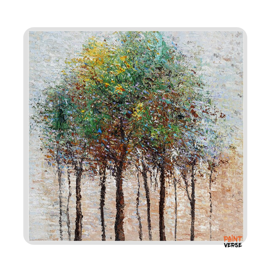 Abstract Colorful Trees Painting On Canvas Plant Wall Art Picture Prints