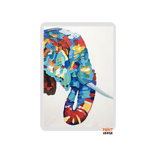 Oil Painting On Canvas Thick Knife Wall Art Picture Color Elephant Poster