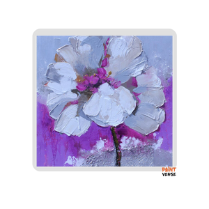 Print Abstract Floral Flower Oil Painting on Canvas Orchid Poster Minimalist Modern