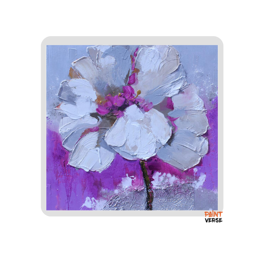 Print Abstract Floral Flower Oil Painting on Canvas Orchid Poster Minimalist Modern