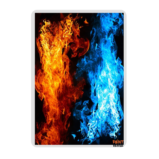 Abstract Fire And Water Painting HD Prints And Posters On Canvas Garden Wall Art Picture