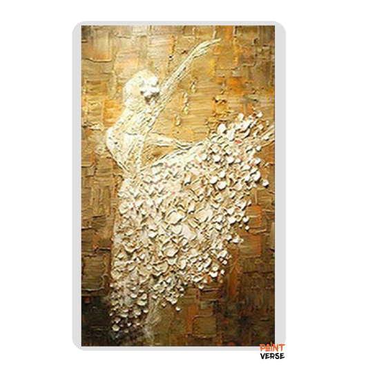 Modern Handmade Oil Painting Abstract Ballet Show Art