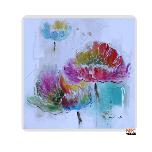 HD Print Abstract Watercolor Lotus Oil Painting on Canvas Pop Art Poster Modern Wall