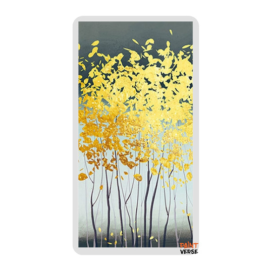 Artist Hand-painted High Quality Modern Abstract yellow gold