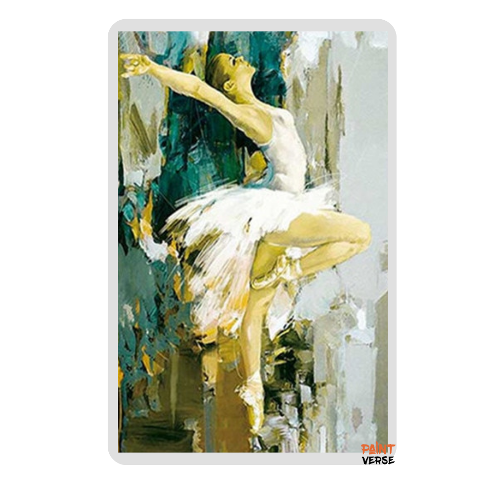 artist manual DIY Oil Painting By Numbers Ballet Dancer