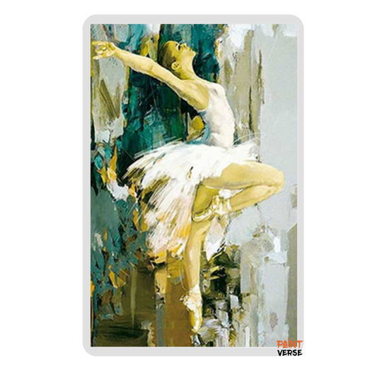 artist manual DIY Oil Painting By Numbers Ballet Dancer