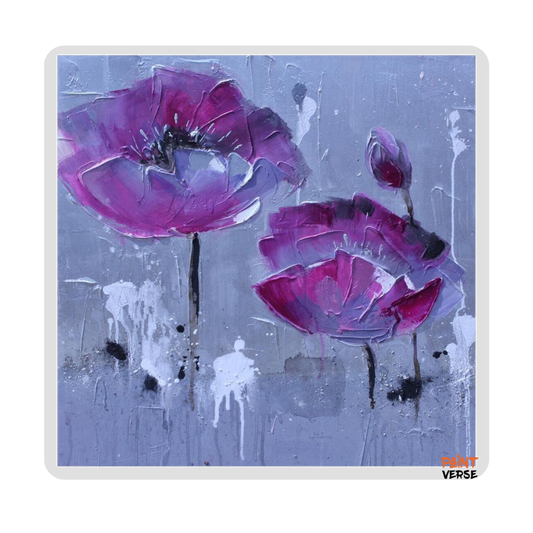 Abstract Floral Flower Oil Painting on Canvas Poster and Print Modern Pop Art Giclee