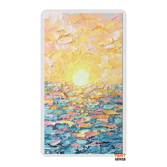 New Style Ocean Sunset Hand-Painted Artwork Modern Home