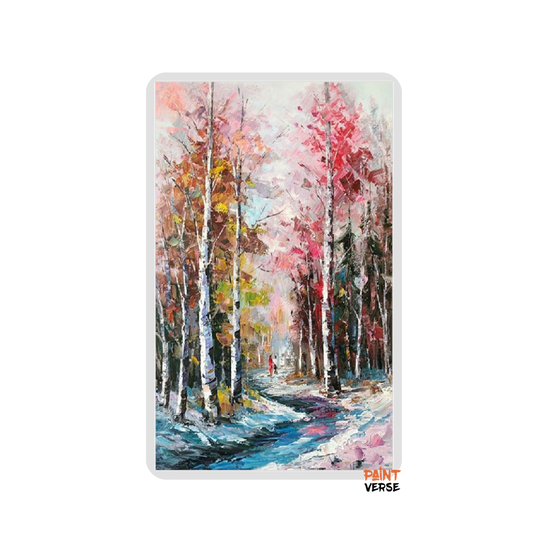 Oil Painting Landscape Wall Art Picture Indoor Birch Forest Mural