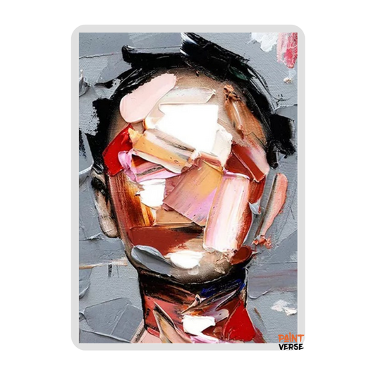 Hand Painted Modern Art Canvas Painting Facial abstract oil painting