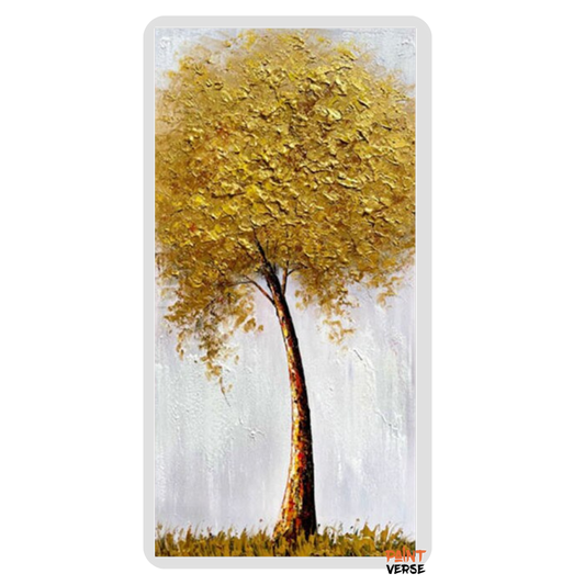 Hand painted modern abstract money tree canvas wall art oil painting