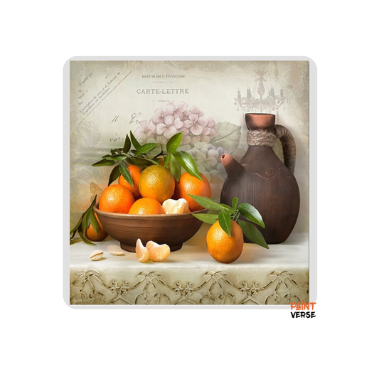 Still Life Canvas Painting Vantage Orange Fruit Posters And Prints Wall Art Pictures