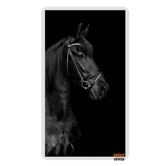 Black Horse Head Animals Canvas Painting Posters and Prints Scandinavian Wall Art