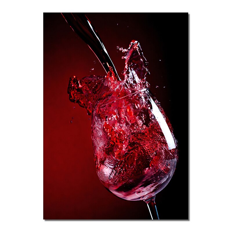 Abstract Red Wine Canvas Painting Modern Nordic Posters And Prints Wall Art Pictures