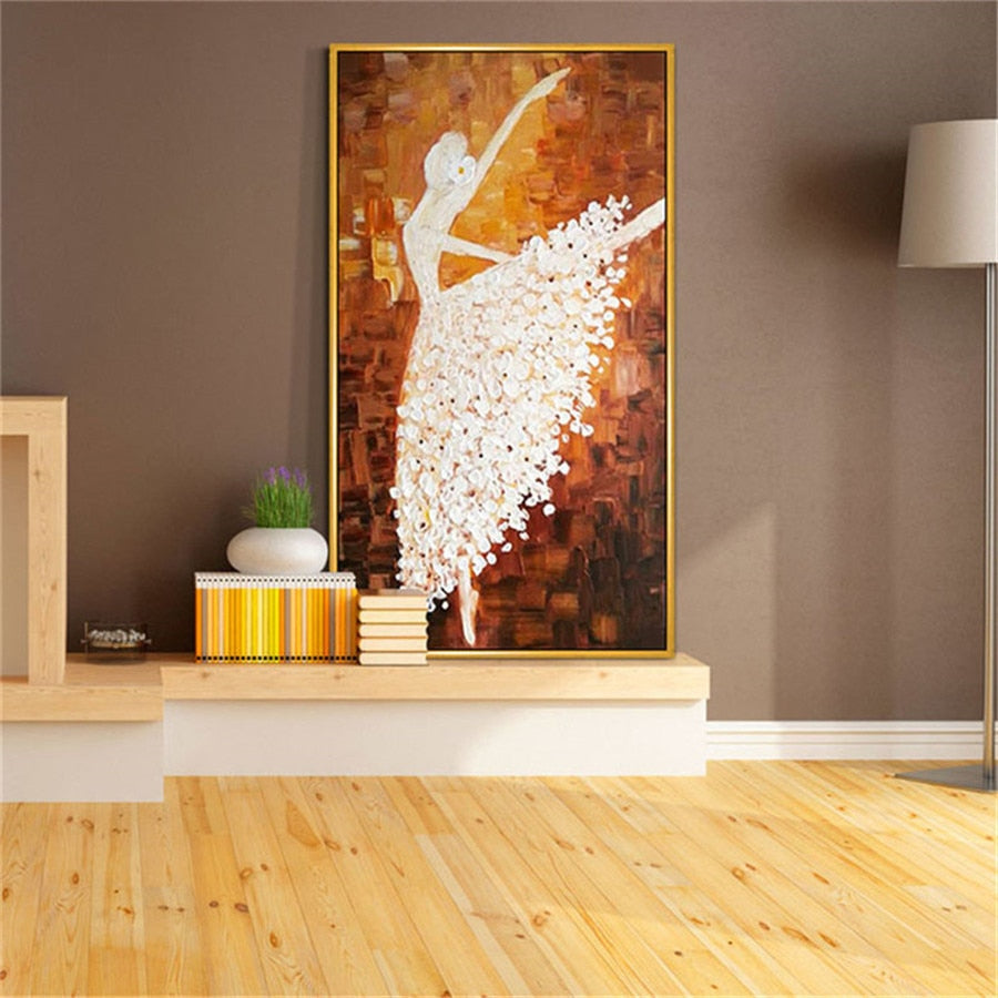 artist manual DIY Oil Painting By Numbers Ballet Dancer