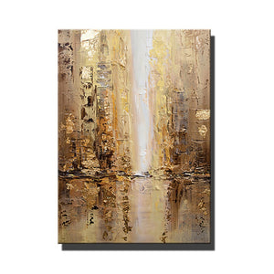 Hand Painted Future City Street Landscape Oil Painting On Canvas