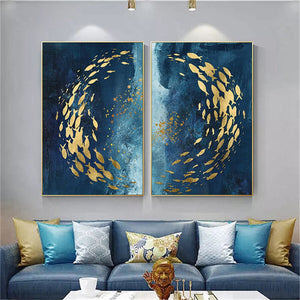 New Interior Mural Abstract Seascape Oil Painting Handpainted