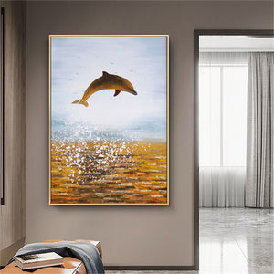 New Interior Mural Abstract Seascape Oil Painting Handpainted