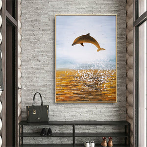 New Interior Mural Abstract Seascape Oil Painting Handpainted