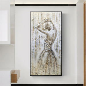 Gustav hand-painted oil painting ballet artist elegant dance