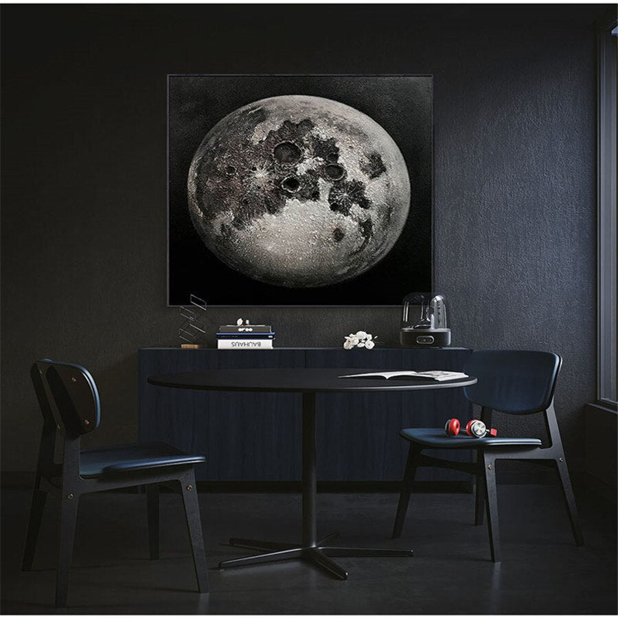 100% Handmade Abstract Earth Moon Mars Planet Paintings