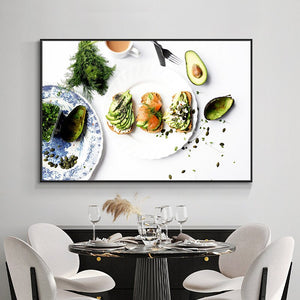 Sushiand Vegetable Kitchen Food Canvas Painting Cuadros Scandinavian Posters