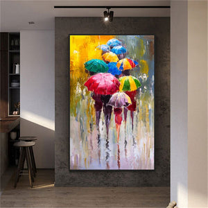 100% Hand-Painted Abstract Oil Painting Modern Thick Knife