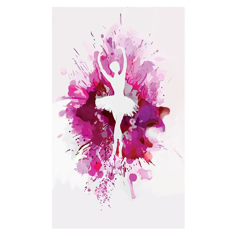 Abstract Pink Red Painting Printed on Canvas Modern Posters