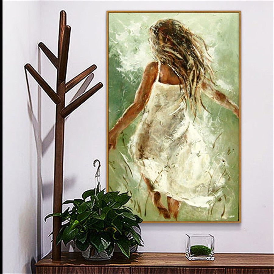 100% Handmade Bright Colorful Woman Wall Art Picasso