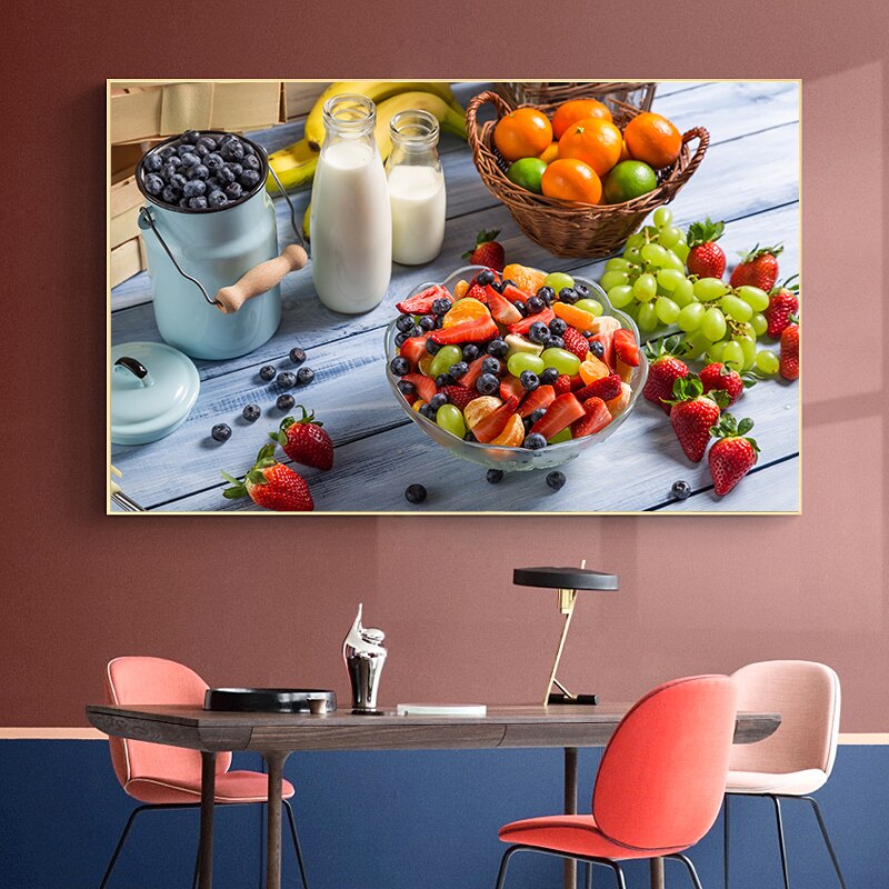 Fruit and Vegetable Kitchen Food Canvas Painting Cuadros Scandinavian Posters