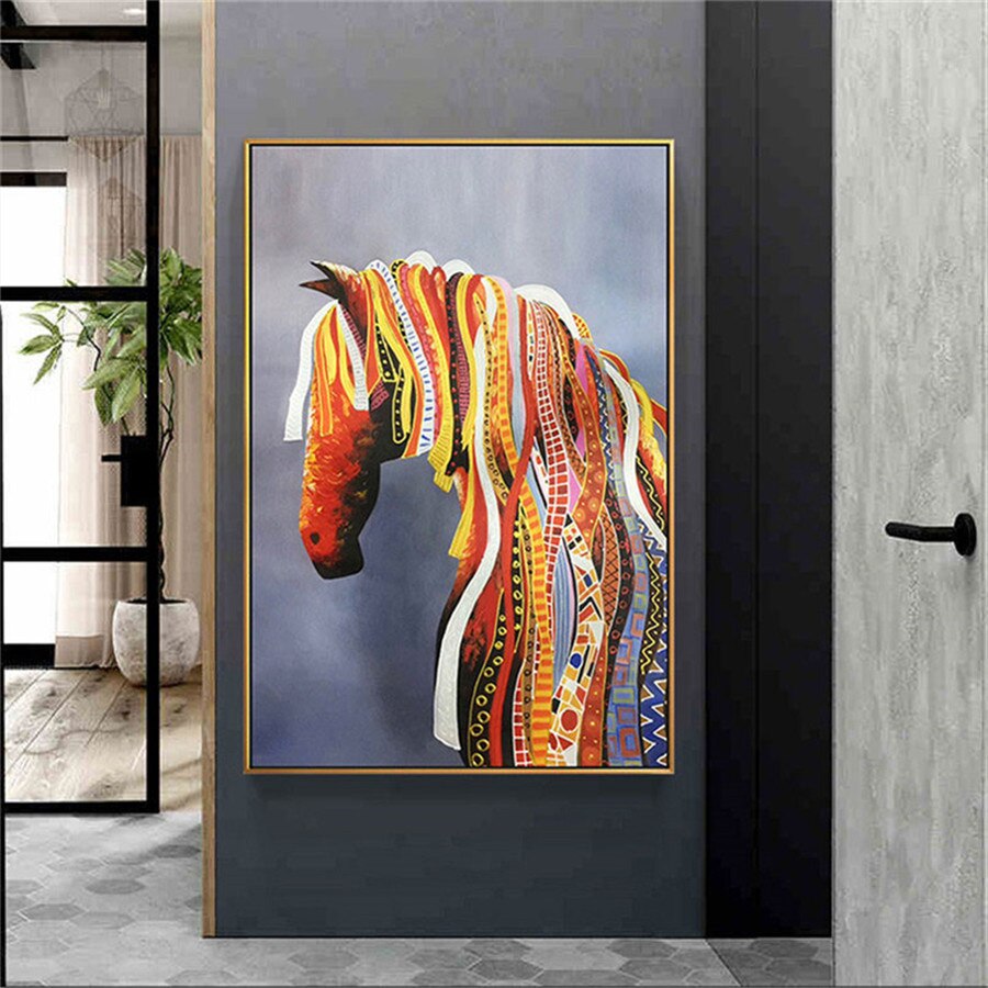 Hand painted horse Middle East horse Mongolian horse decorative