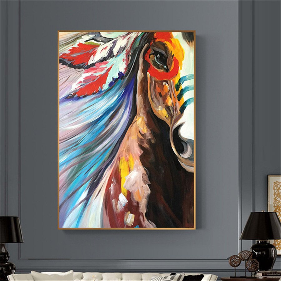 Hand painted horse Middle East horse Mongolian horse decorative