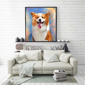 4K HD Print Modern Abstract Oil Painting Funny Animal Pet Oil Painting