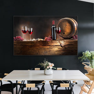 Abstract Red Wine Canvas Painting Modern Nordic Posters And Prints Wall Art Pictures